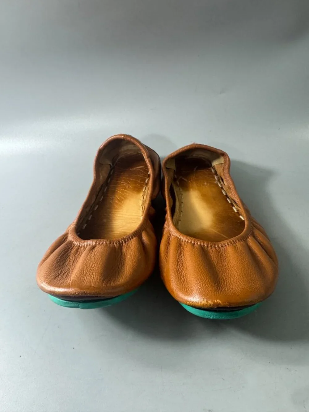 TIEKS THE BALLET FLAT IN CHESTNUT, SIZE 8